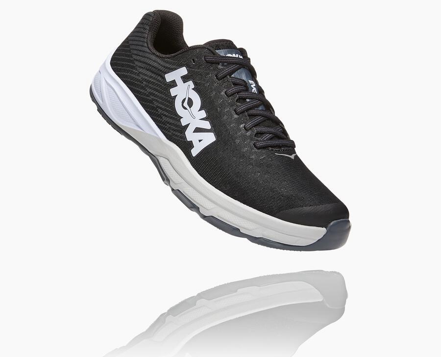 Hoka One One Koşu Ayakkabısı Erkek Siyah/Beyaz - Evo Carbon Rocket - MJ2390165